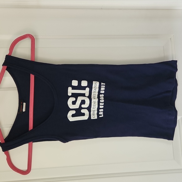 Navy Ribbed CSI tank - Picture 1 of 4